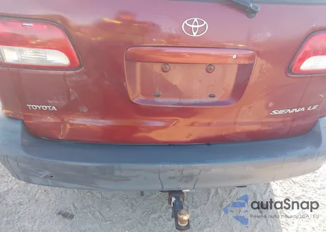 2001 Toyota Sienna Le из США, поврежденный, VIN 4T3ZF13C01U390192